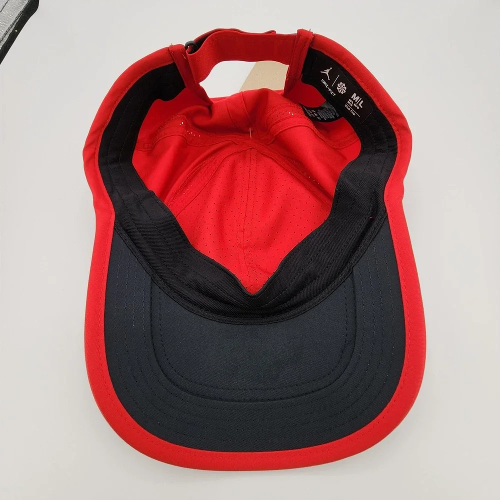 Jordan Hat Mens Adjustable Nike Dri FIT Club Cap Unstructured Gym Red Sz M/L NEW